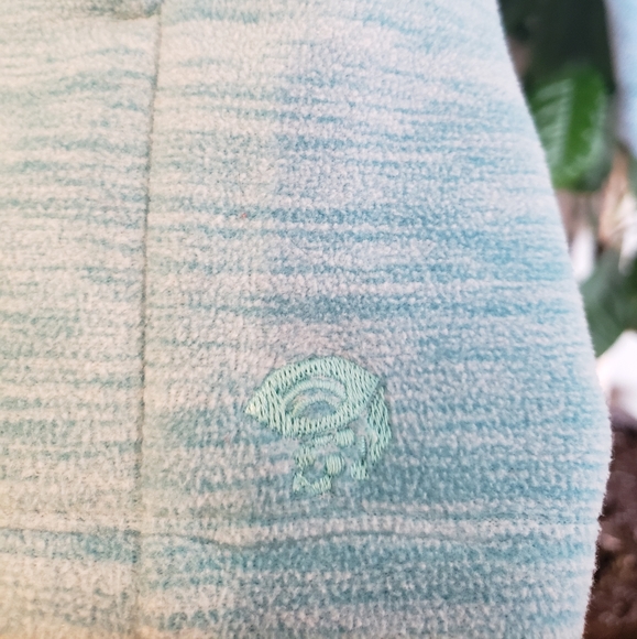 Mountain Hardwear fleece heathered blue hoodie sz small - Picture 3 of 9